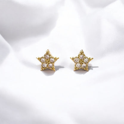 Orla Gold Gemstone Star Stud Earrings