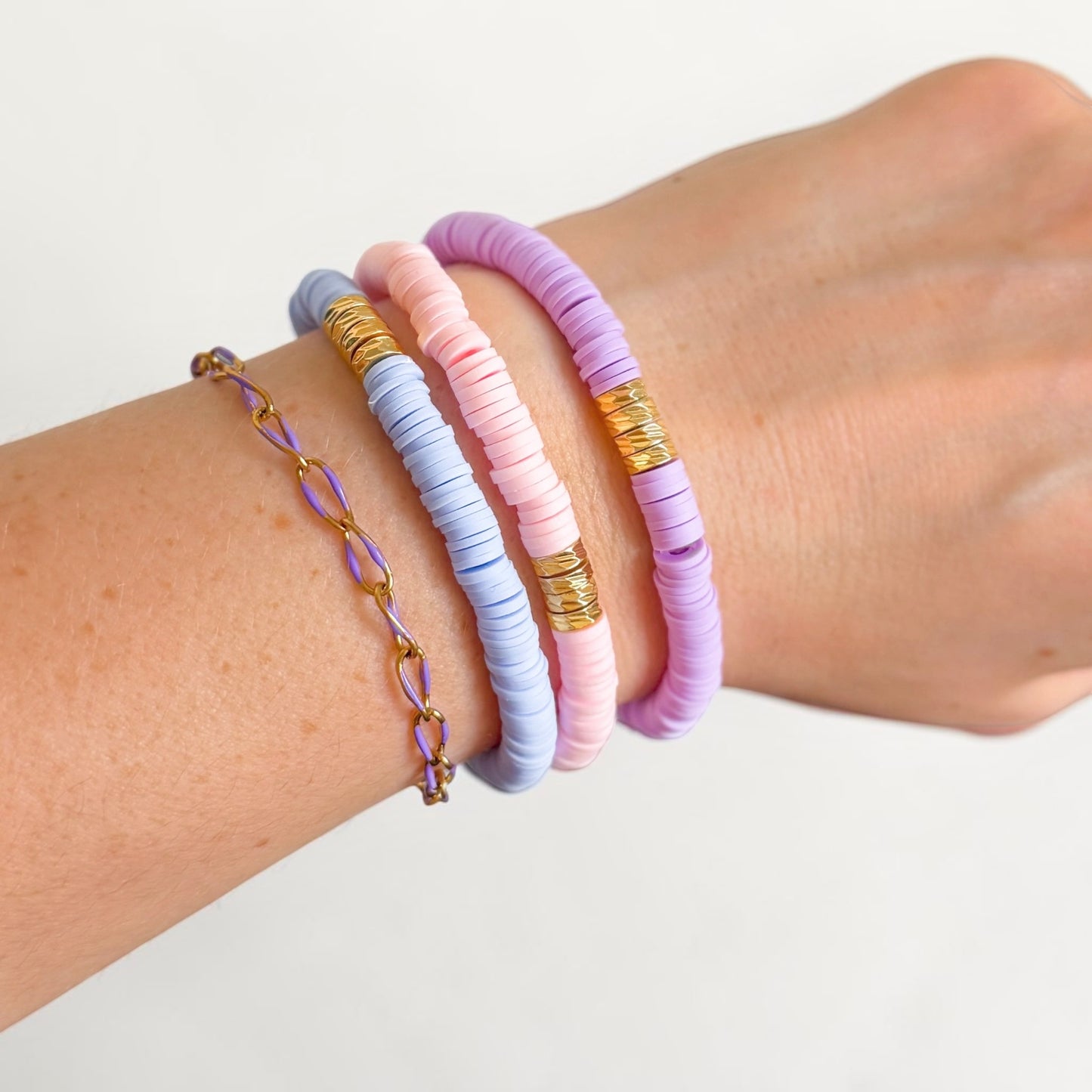 Palermo Colourful Heishi Bead Bracelet | Stretch Fit