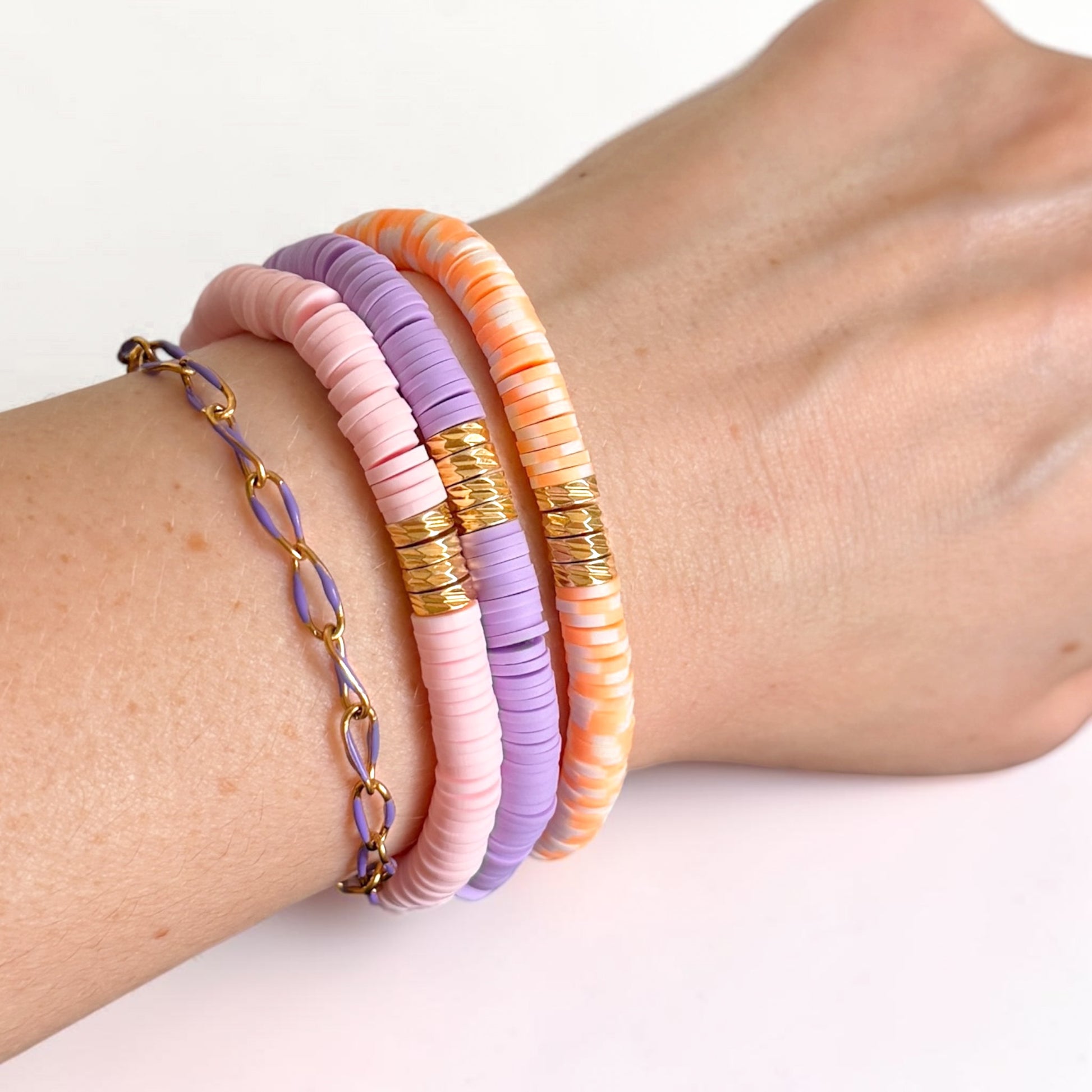 Aruba Gold Purple Chain Bracelet
