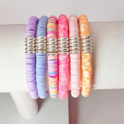 Palermo Colourful Heishi Bead Bracelet | Stretch Fit