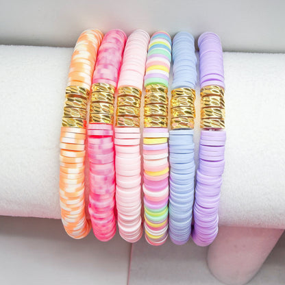Palermo Colourful Heishi Bead Bracelet | Stretch Fit