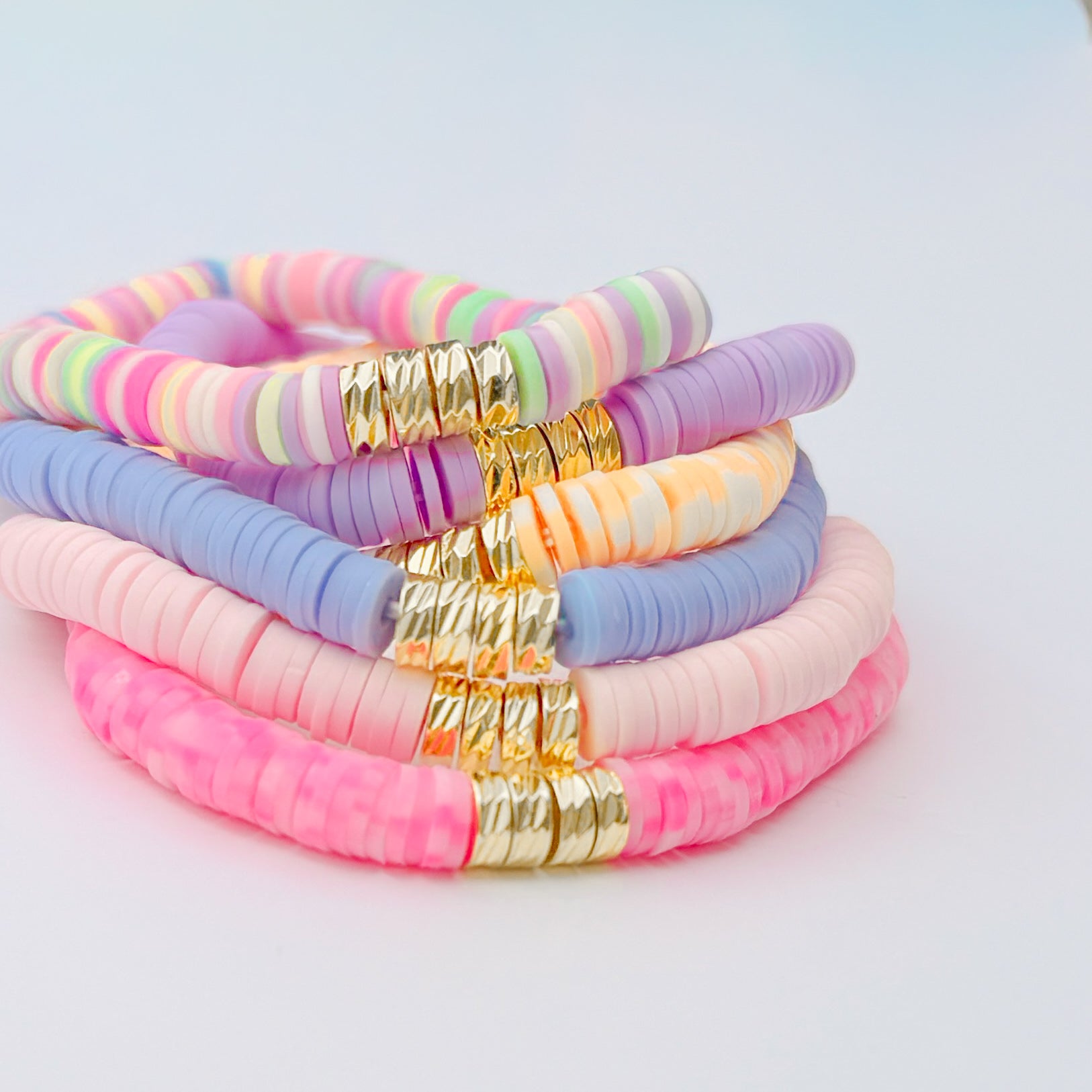 Palermo Colourful Heishi Bead Bracelet | Stretch Fit