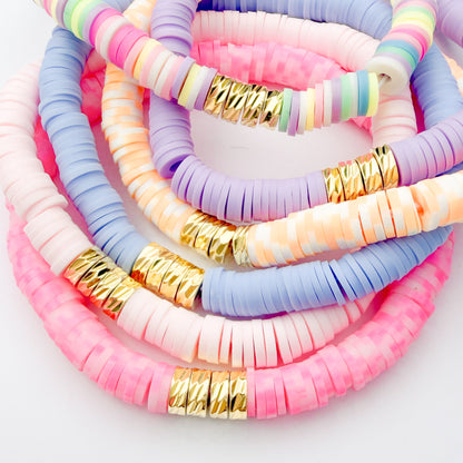 Palermo Colourful Heishi Bead Bracelet | Stretch Fit