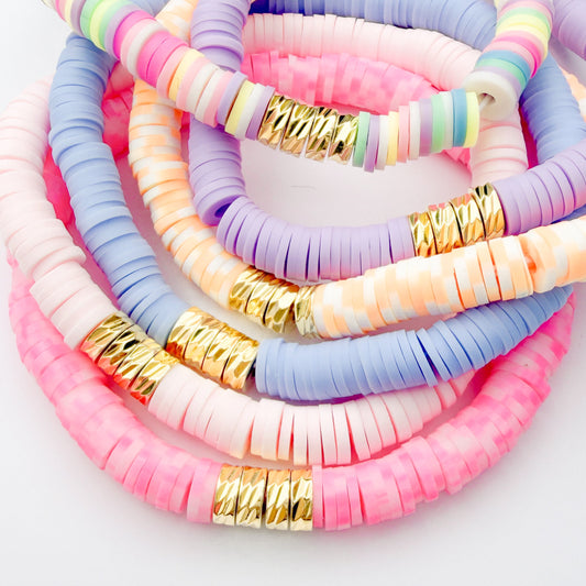 Palermo Colourful Heishi Bead Bracelet | Stretch Fit