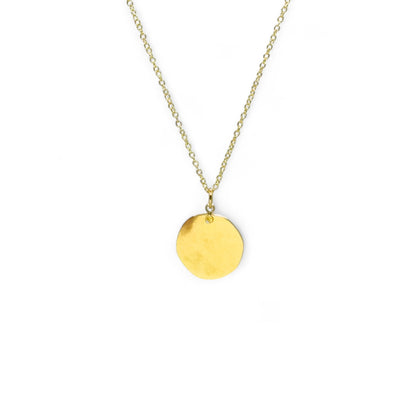 Luna Gold Sun & Moon Engraved Pendant Necklace - Razzle and Rose Jewellery
