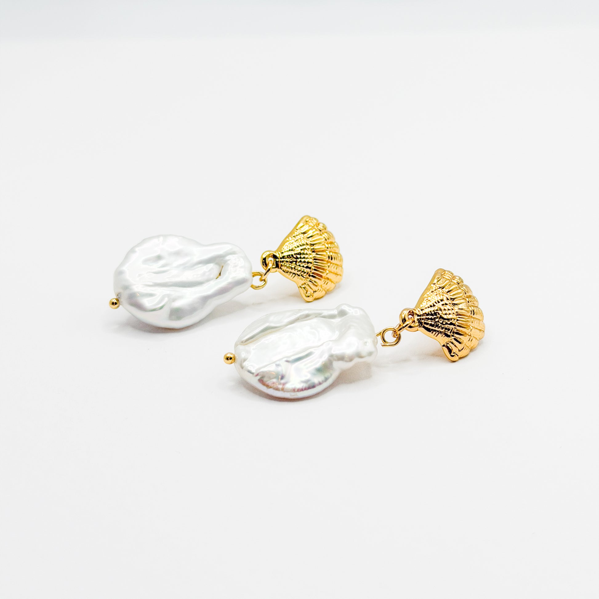 Portofino Chunky Pearl Shell Statement Earrings