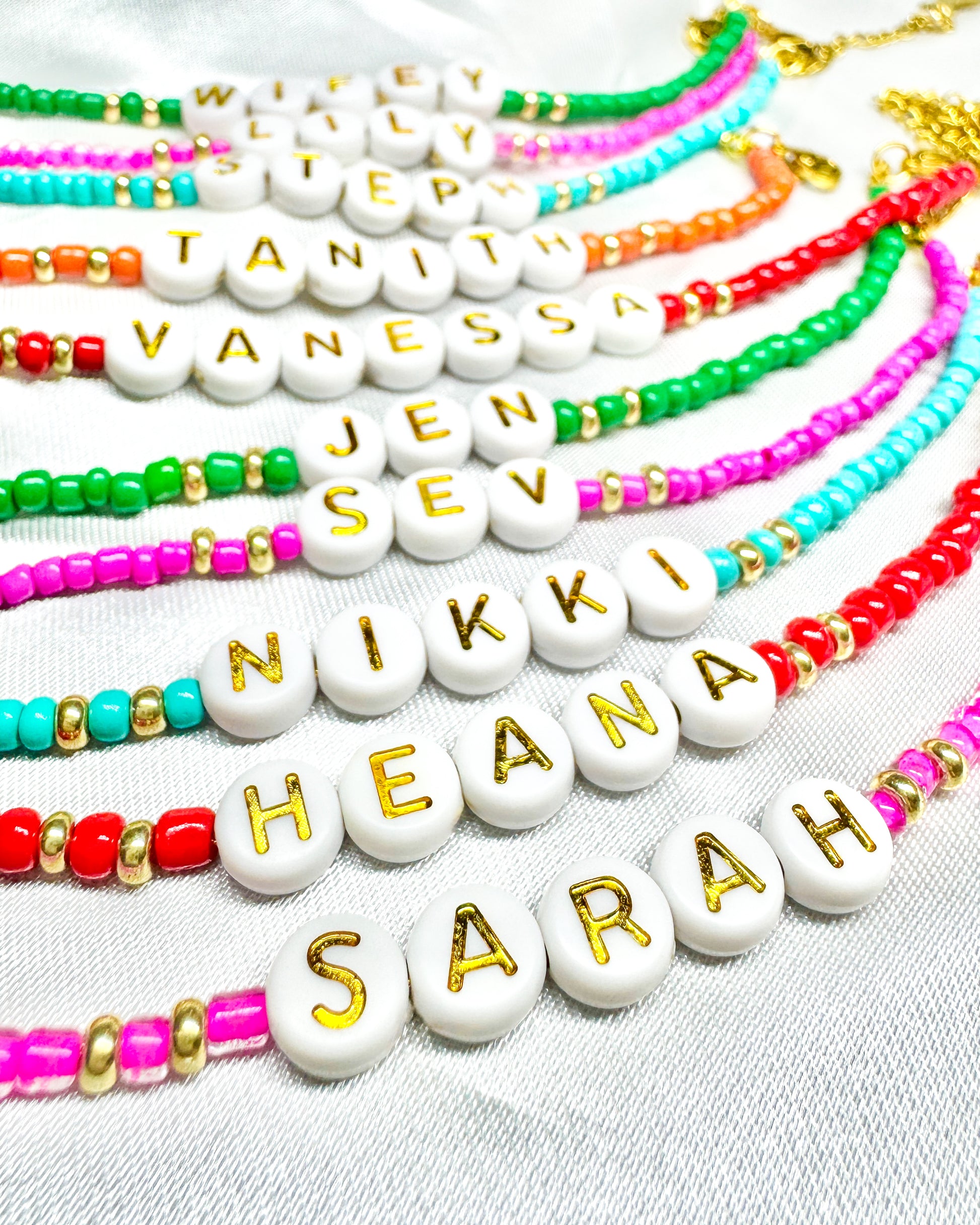 Remi Personalised Name Bead Bracelet