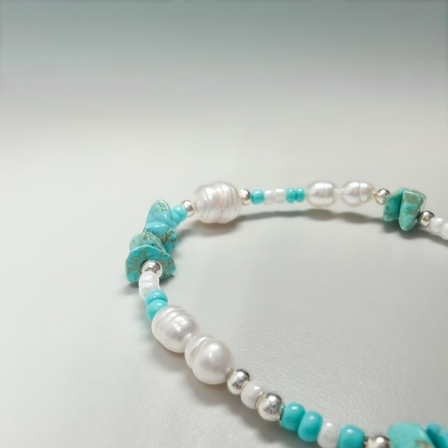 Riviera Pearl and Gemstone Beaded Bracelet