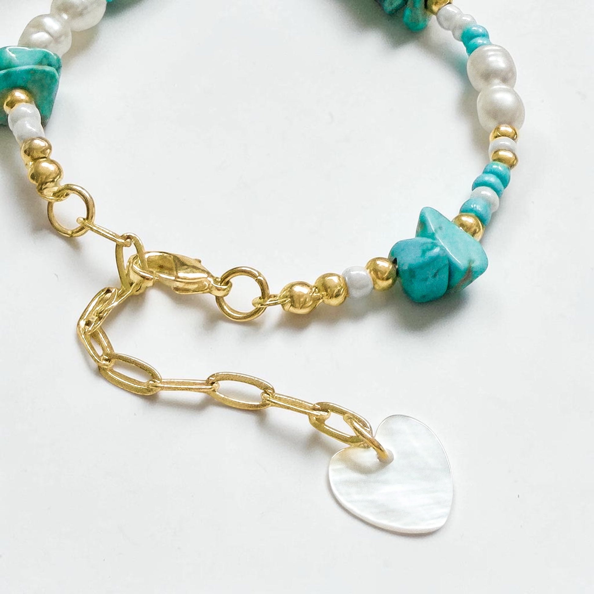 Riviera Pearl and Gemstone Beaded Bracelet
