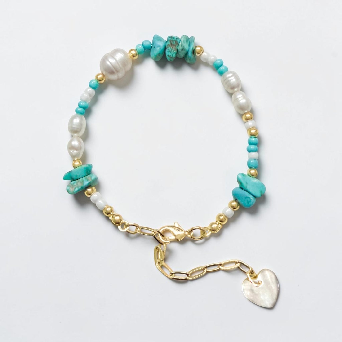 Riviera Pearl and Gemstone Beaded Bracelet