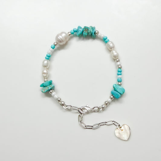 Riviera Pearl and Gemstone Beaded Bracelet
