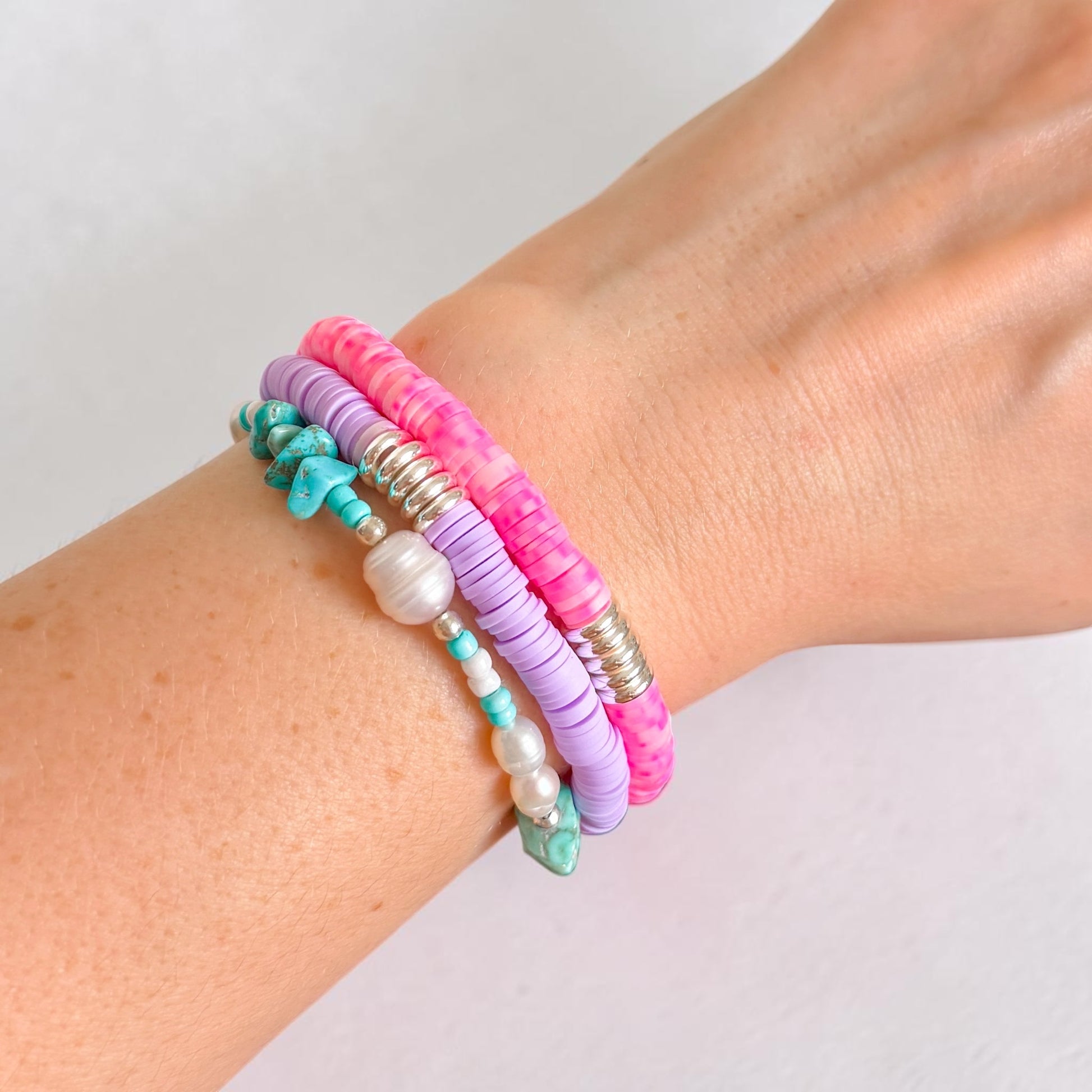 Riviera Pearl and Gemstone Beaded Bracelet