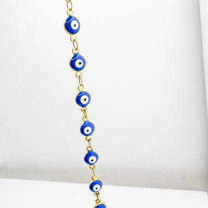 Sia Gold Evil Eye Chain Necklace - Razzle and Rose Jewellery