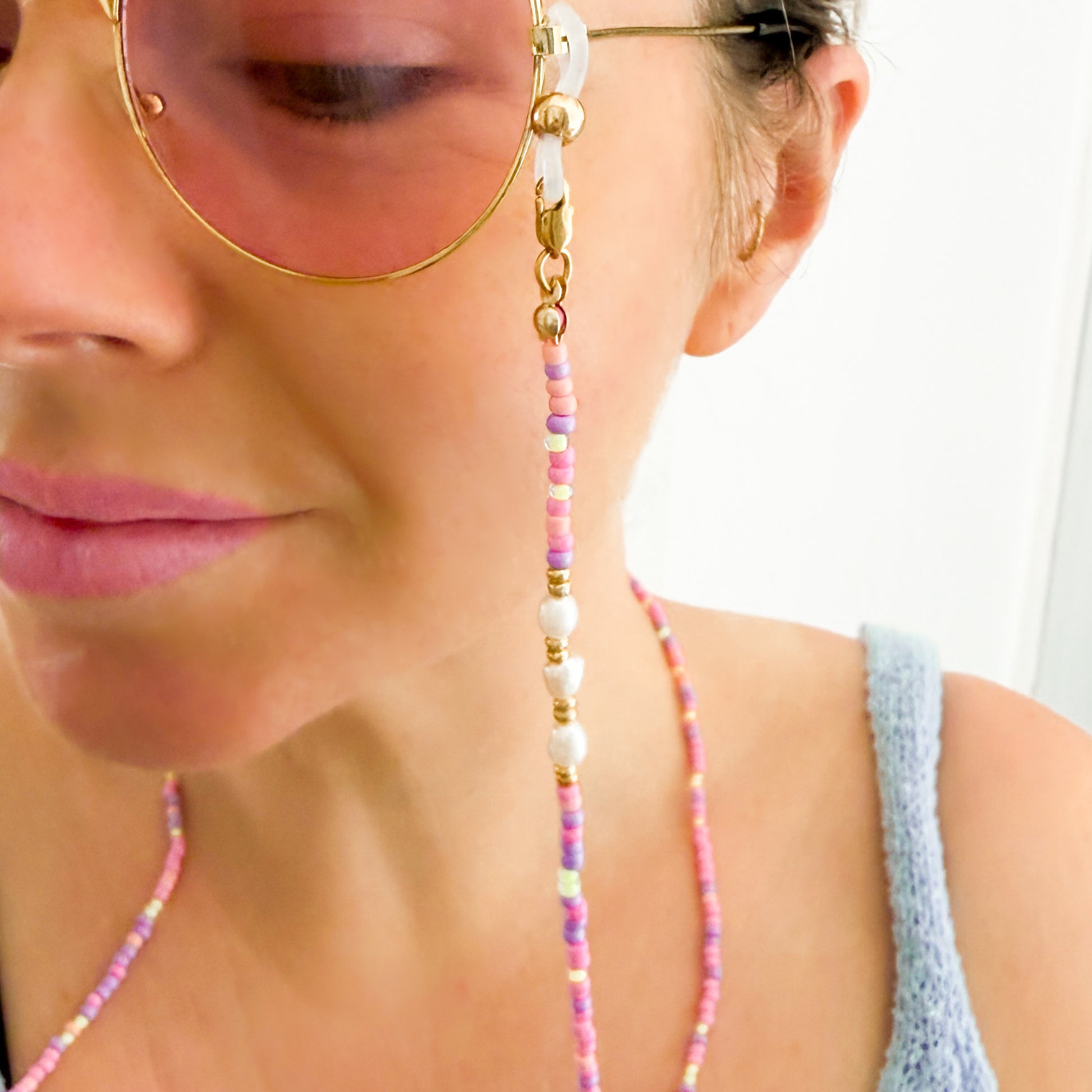 Salerno Candy Pearl Glasses Chain