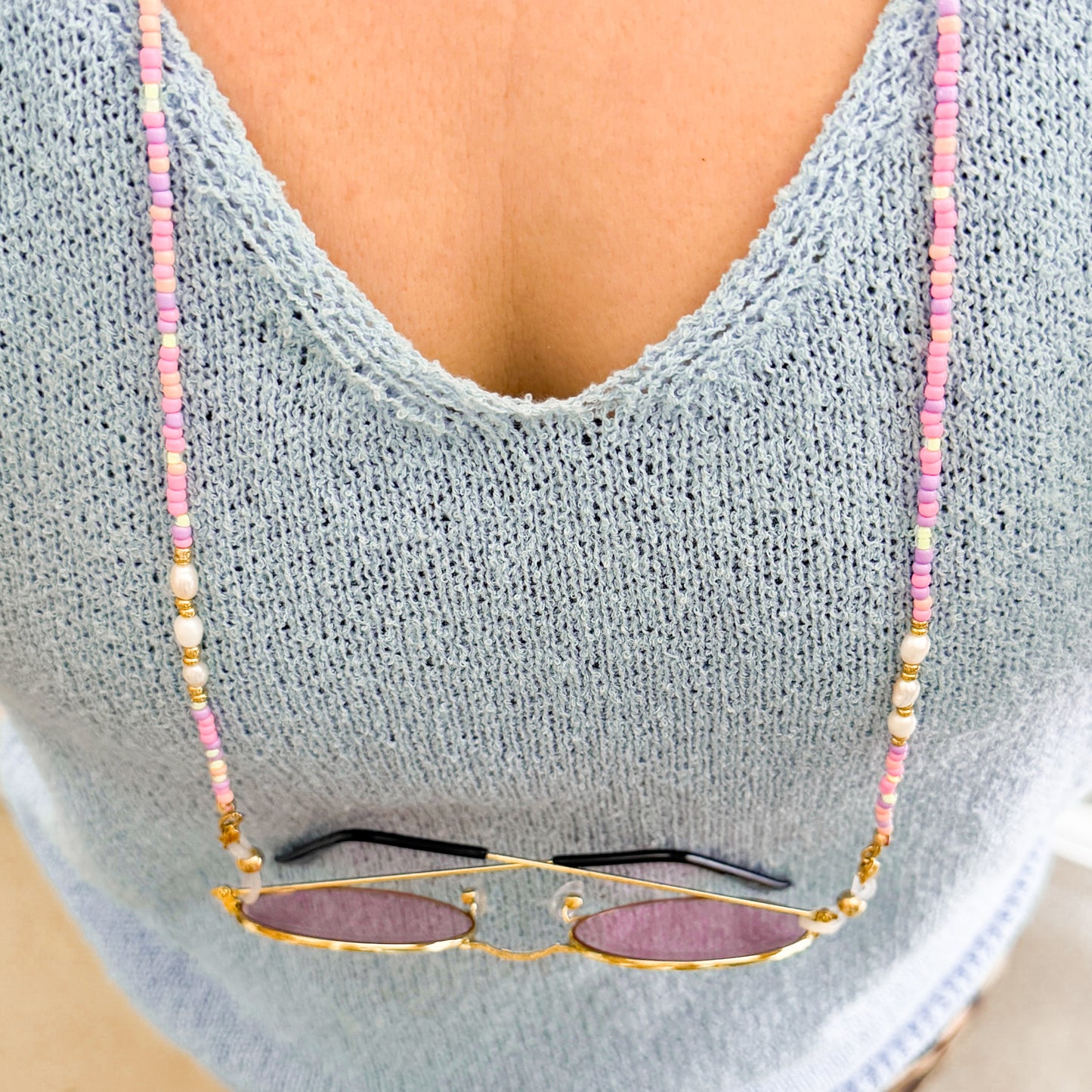 Salerno Candy Pearl Glasses Chain