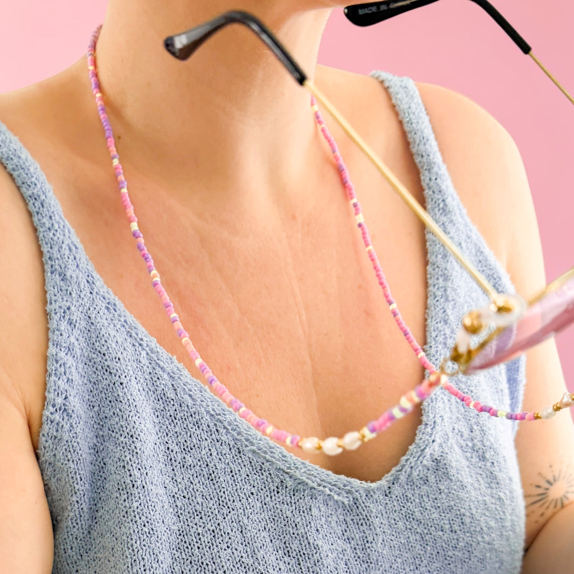 Salerno Candy Pearl Glasses Chain