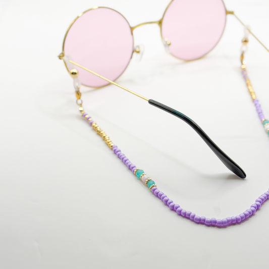 Salina Lilac Gemstone Glasses Chain