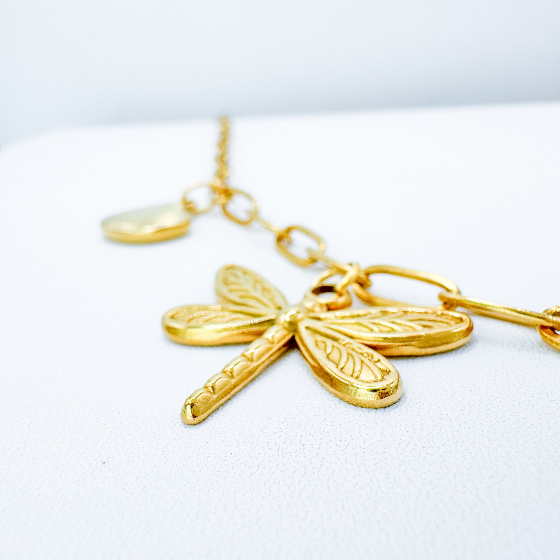 Santorini Gold Chunky Nature Charm Necklace