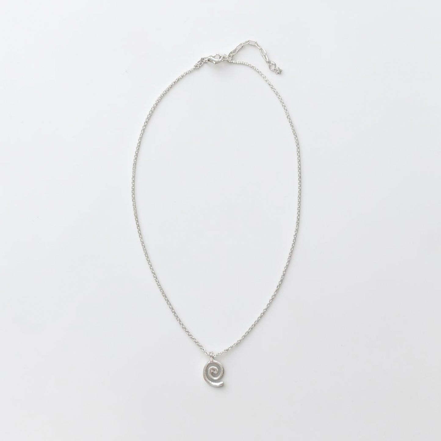 Santorini Silver Swirl Pendant Necklace