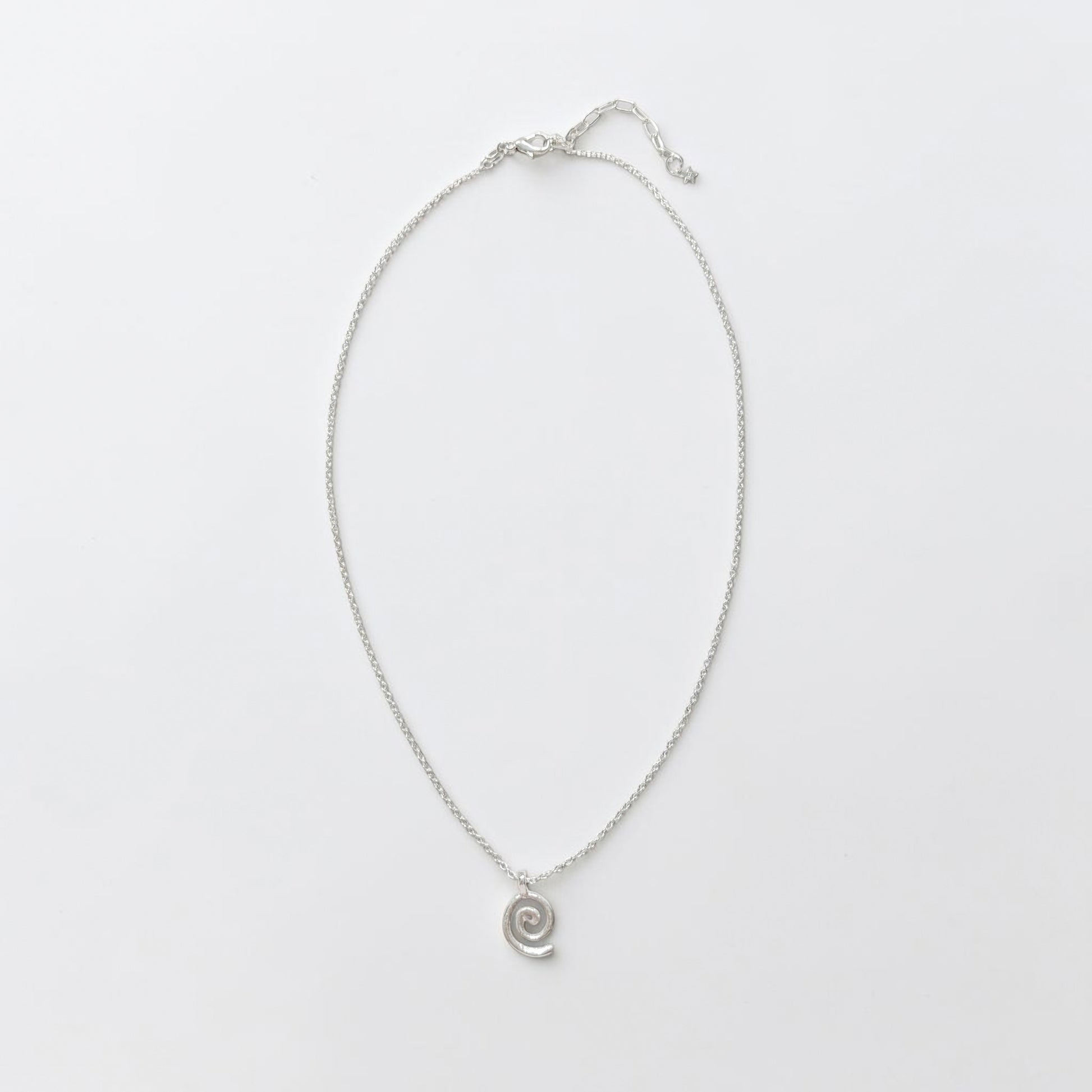Santorini Silver Swirl Pendant Necklace