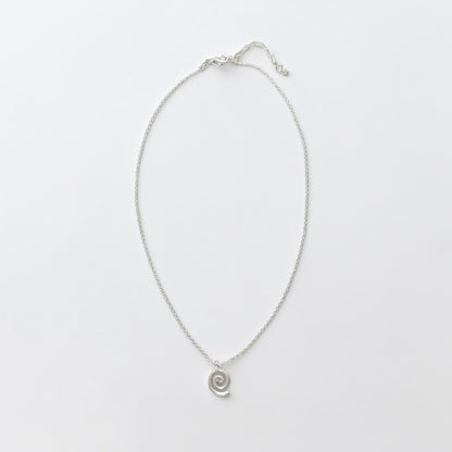 Santorini Silver Swirl Pendant Necklace