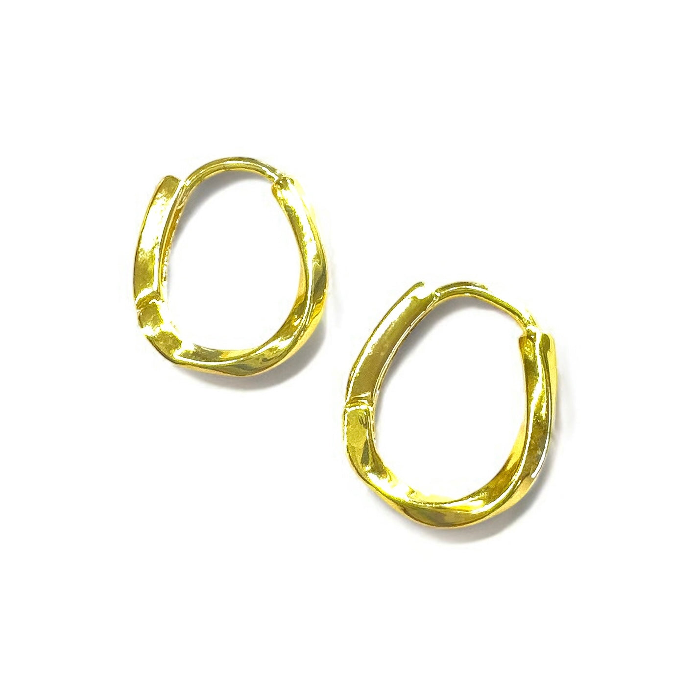Sarah Gold Twist Small Hoop Earrings