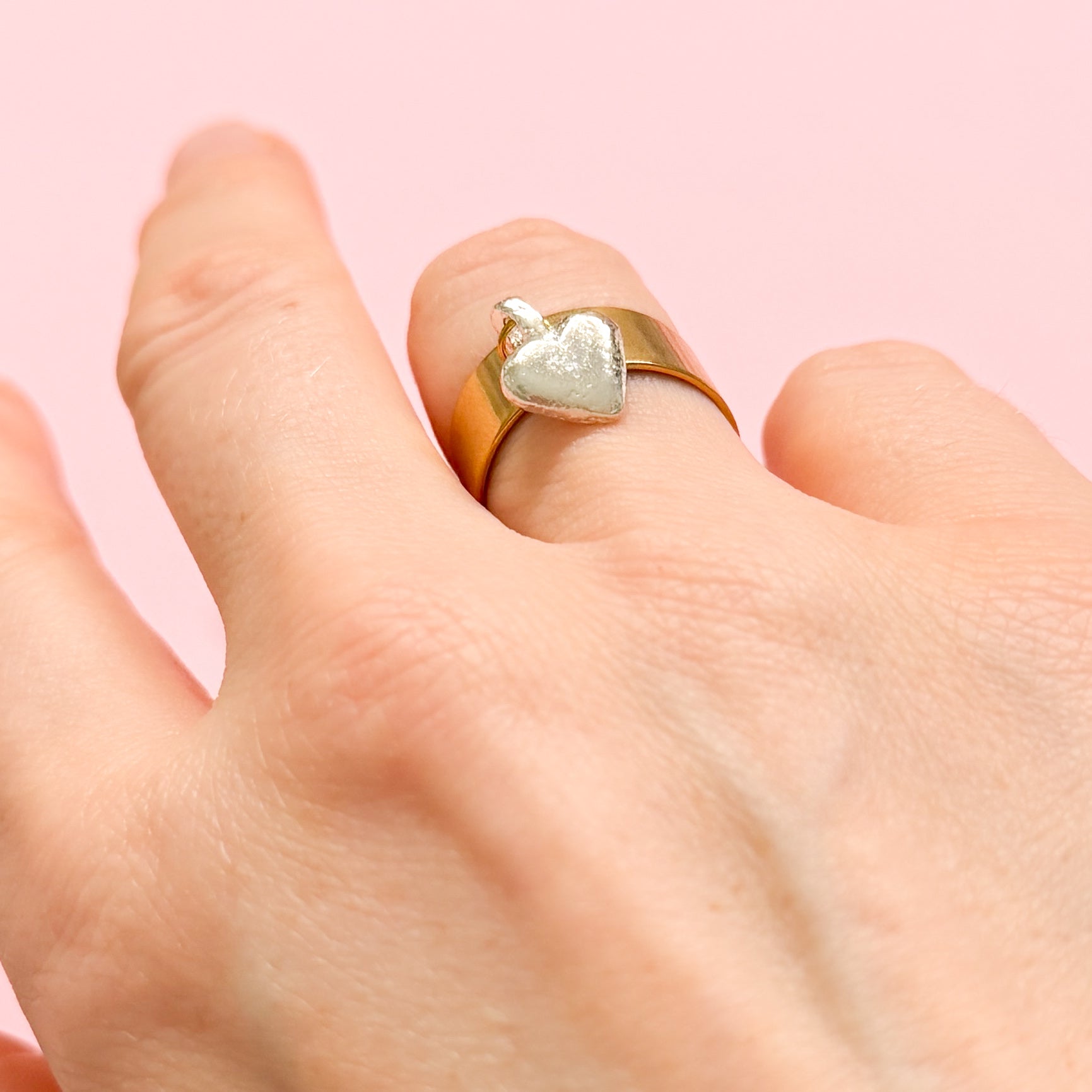 Seychelles Mixed Metal Charm Ring | Adjustable Fit | Choose Your Charm