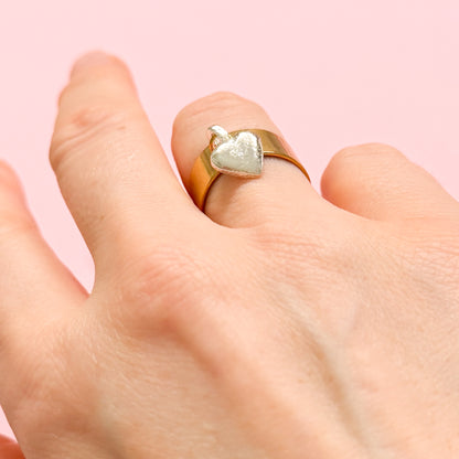 Seychelles Mixed Metal Charm Ring | Adjustable Fit | Choose Your Charm