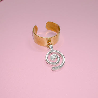 Seychelles Mixed Metal Charm Ring | Adjustable Fit | Choose Your Charm