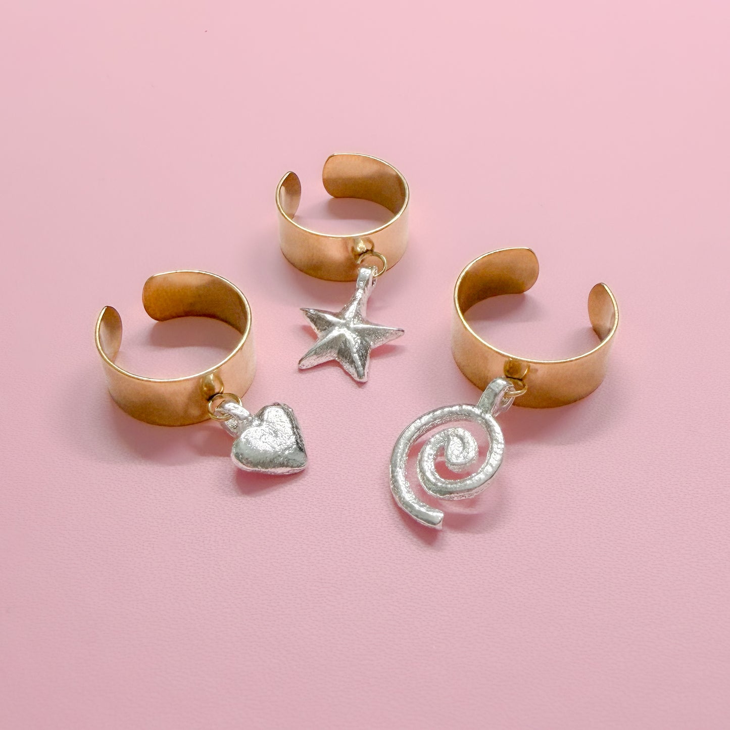Seychelles Mixed Metal Charm Ring | Adjustable Fit | Choose Your Charm