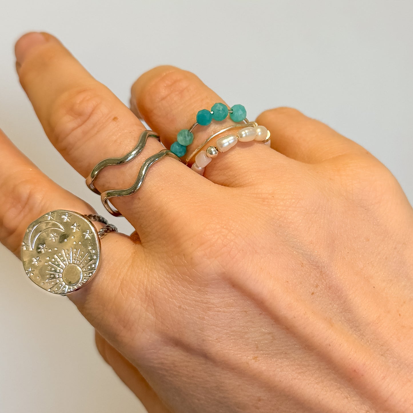 Shay Pearl Shell Silver Ring