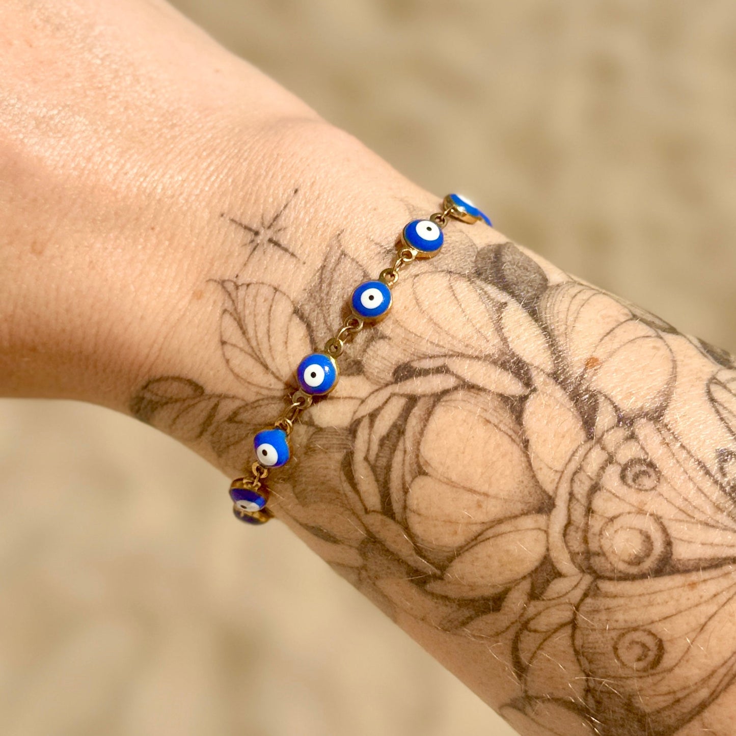 Sia Gold Evil Eye Chain Bracelet