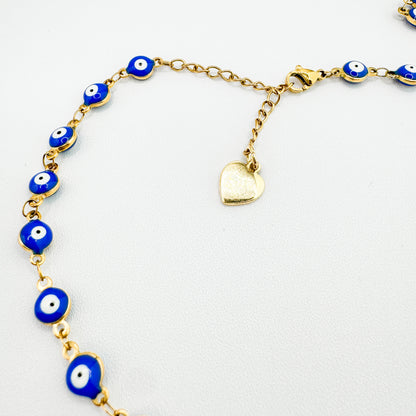 Sia Gold Evil Eye Chain Necklace