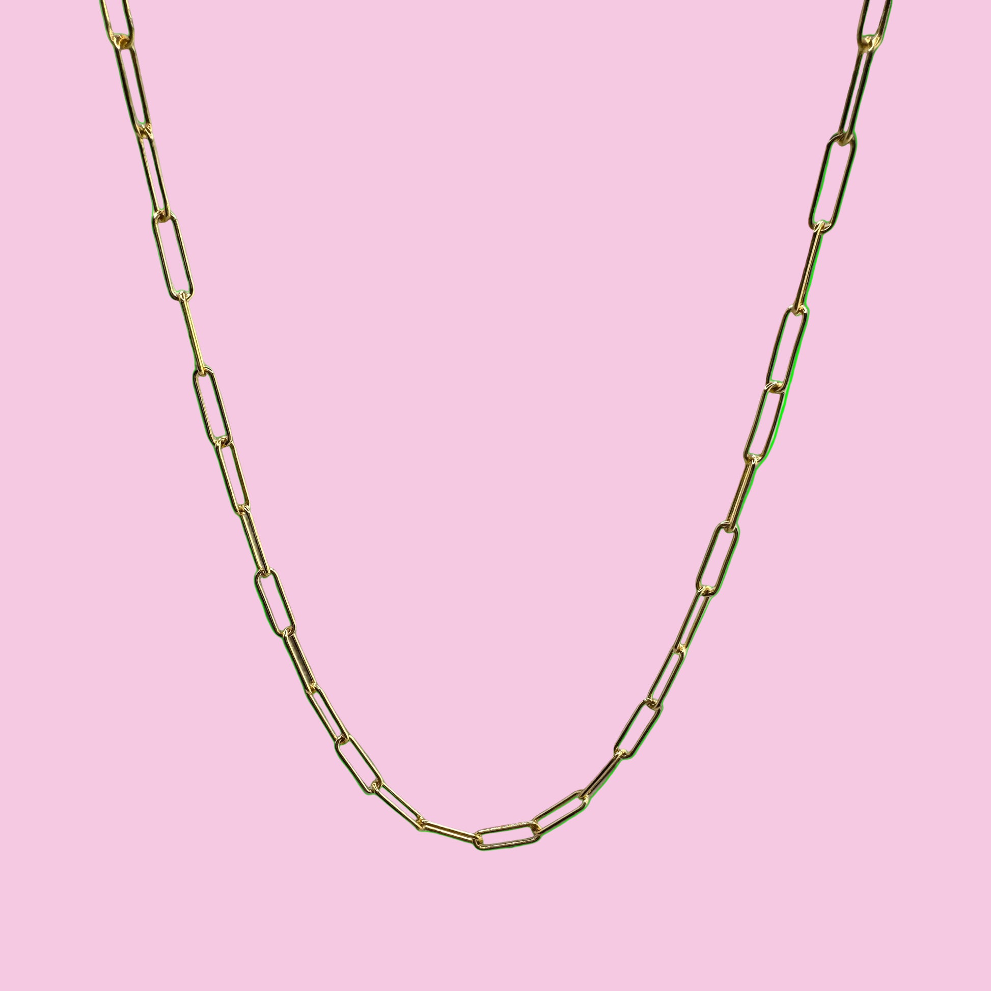 Sienna Gold Paperclip Chain Necklace