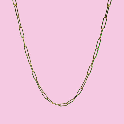 Sienna Gold Paperclip Chain Necklace