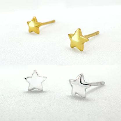 Astra Mini Star Studs | Choose from Gold or Silver