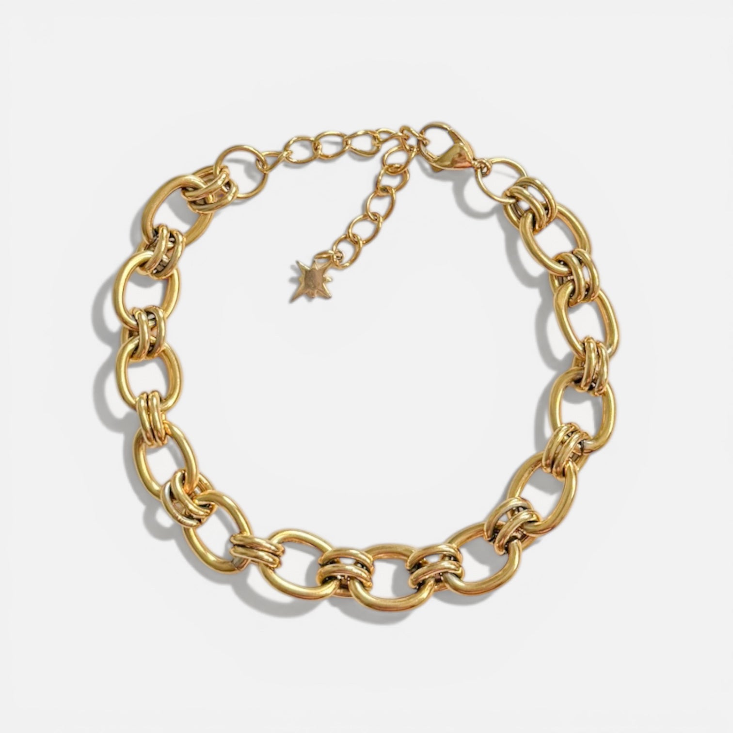 Stella Gold Chunky Double Link Chain Bracelet