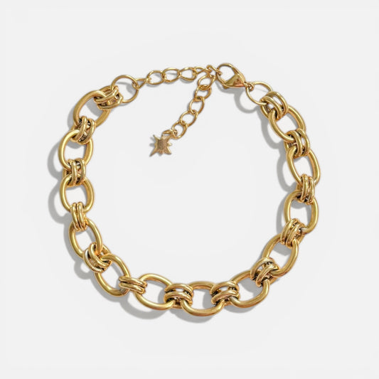 Stella Gold Chunky Double Link Chain Bracelet