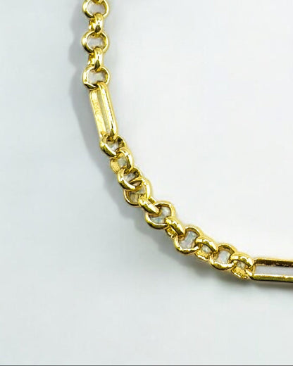 Sydney Gold Fine Figaro Chain Bracelet
