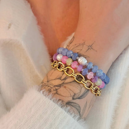 Stella Gold Chunky Double Link Chain Bracelet