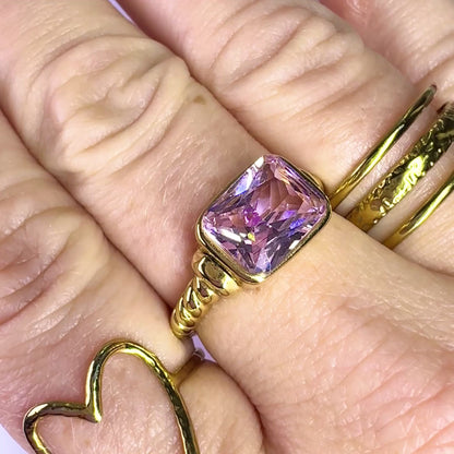 Sophie Pink Gemstone Statement Ring