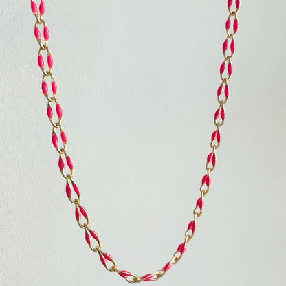 Sansa Hot Pink Chain Necklace