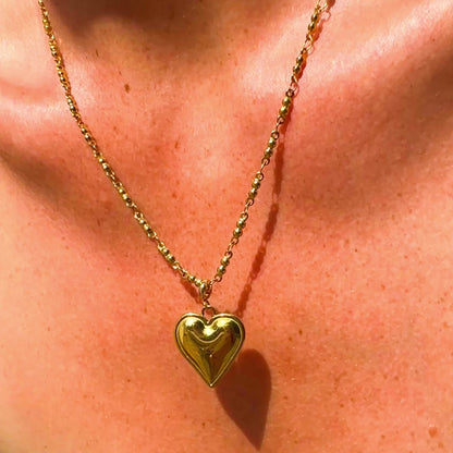 Esme Gold Heart Pendant Necklace