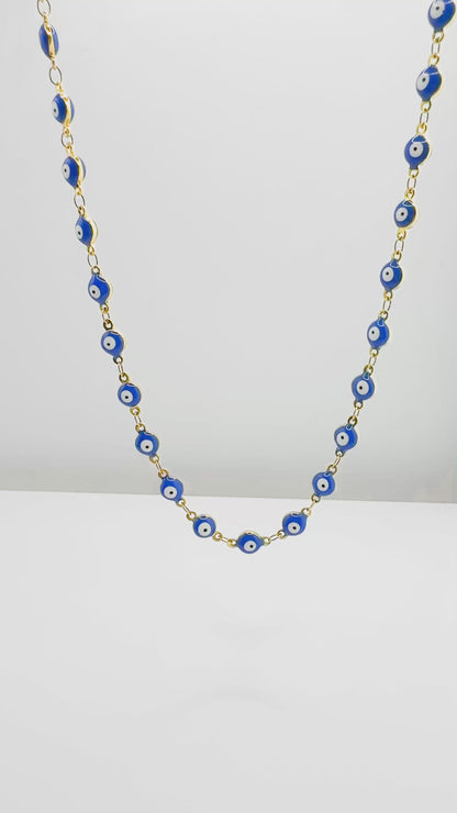 Sia Gold Evil Eye Chain Necklace