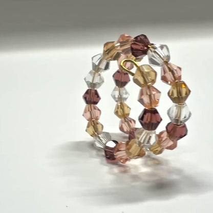 Neutral Crystal Wrap Ring | Adjustable